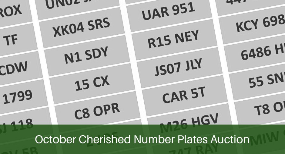 October Cherished Number Plate Auction